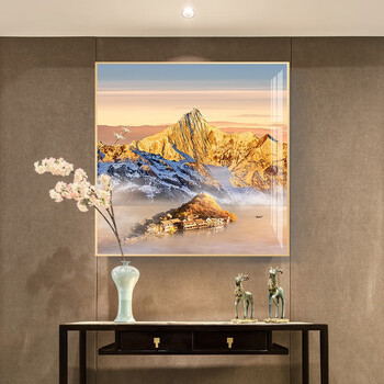装饰画进门入户画走廊过道挂画餐厅书房饭桌墙面方形壁画大尺寸 山 70