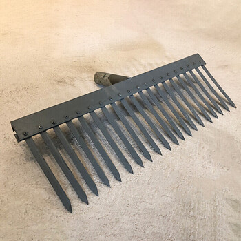 混凝土水泥路面压纹刷马路刻纹器手动拉毛刷修路表面不锈钢拉毛刷 宽