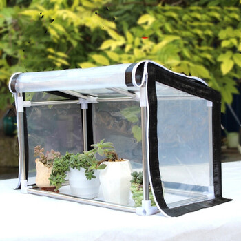 简易家用多肉植物温室花暖房棚罩阳台多肉保温棚花卉防冻花房钢架长60宽30高30 斜顶高40 图片价格品牌报价 京东
