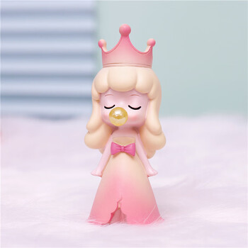 伊俪思都吹泡泡女孩盲盒树脂车载桌面装饰摆件公仔生日礼物公主皇冠款