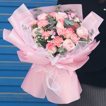 钰尚护士节百合康乃馨花束宁波杭州湖州温州金华鲜花速递同城生日送店