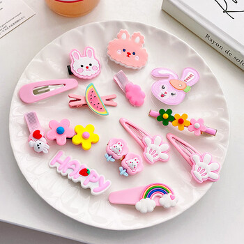 超萌可爱小发夹儿童女童女宝宝韩国侧边夹子发卡bb夹发饰头饰公主粉色