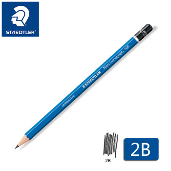 德国原产施德楼铅笔 Staedtler 100蓝杆铅笔专业美术绘图笔素描铅笔2b 12支整盒 图片价格品牌报价 京东