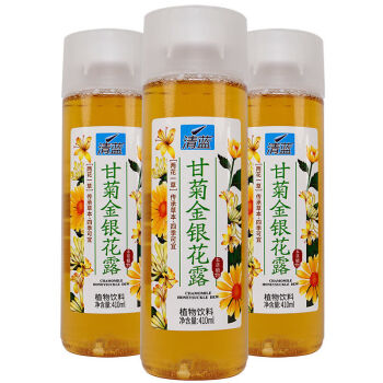 i清藍甘菊金銀花露410ml6瓶裝草本植物飲料兒童整箱飲品夏季甘菊