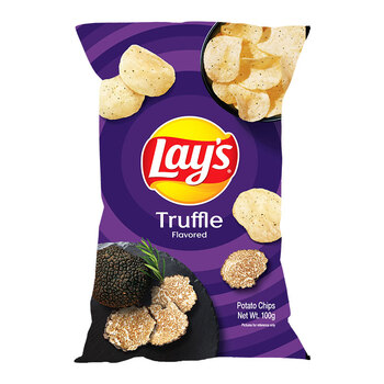 【直营】单品 lays 乐事黑松露薯片100g/袋 新口味尝鲜零食钜惠