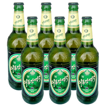 朝鲜大同江啤酒黑 2号 原装进口 500ml 每瓶黄啤拉格丹东 旅游特产