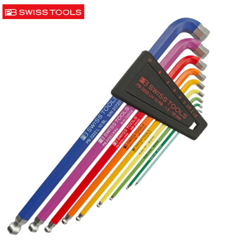 PB SWISSTOOLS瑞士 PB SWISS TOOLS 彩色套装内六角扳手 六角匙 PB 2222.LH-10 RB