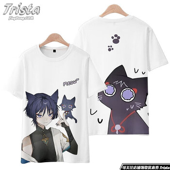 原神周边衣服流浪者印象痛衣散兵夏装学生青少年短袖t恤男装女ins06