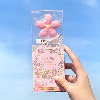 茗仟网红樱花棒棒糖花束高颜值少女心春天花朵糖果礼盒装景区展粉色