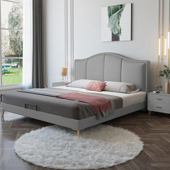 慕斯五星北欧科技布床现代简约轻奢布艺床1.8x1.