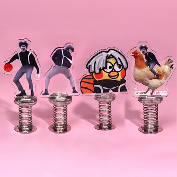 凯熙汽车摆件小黑子周边挂件鸡你太美弹簧摇摆汽车摇摇乐ikun坤坤鸡哥