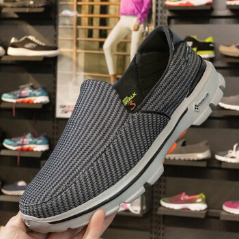 斯凯奇skechers休闲鞋男鞋新款一脚蹬gowalk3健步鞋运动鞋53980百搭潮