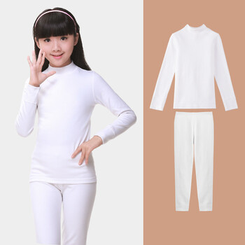 迪士尼(disney)女童打底衫白色儿童紧身纯白舞蹈上衣男童大童长袖t恤