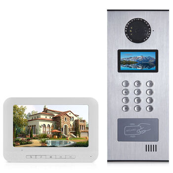 定制适用小区单元视频可视楼宇对讲门禁系统7寸门铃套装智能电子防盗
