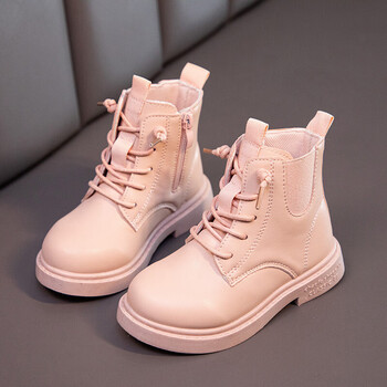 小女孩秋天穿的靴子女童马丁靴单靴软面皮靴休闲靴英伦风短靴中大童