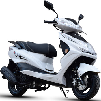 踏板摩托车鬼火摩托车可上牌女士车国三不能上牌白色国四电喷可以上牌