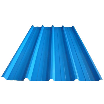 聊亿 道路围栏 蓝色彩钢板瓦 隔热彩钢板 厚02mm宽09米 长1米