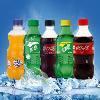可口可乐雪碧芬达组合迷你300mlx12瓶5瓶碳酸饮料汽水含糖芬达300ml5
