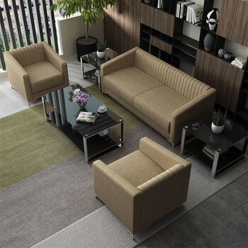 办公室工作室商务接待会客厅三人位沙发客厅区酒店公寓出租房沙发布艺