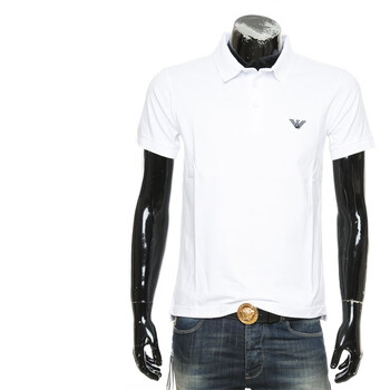 emporioarmaniea阿玛尼刺绣鹰标男修身短袖polo衫2118042r461白色10s