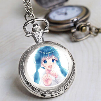 帆高阳菜二次元复古项链表情侣表 动漫手表学生表 7 古铜色怀表【图片