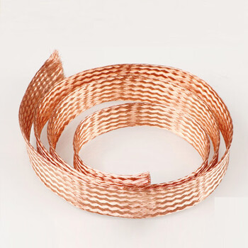 强qanl 扁铜线 桥架接地线铜编织带铜扁线电箱配电柜过门跨地连接线