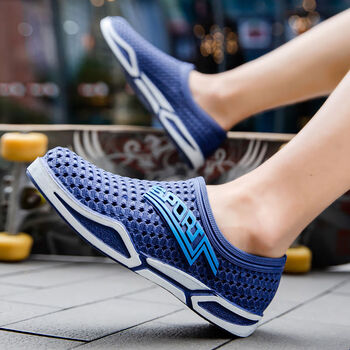 软底厚底耐磨外穿包头凉鞋子蓝色加厚款44对比标准码偏小1码实际43