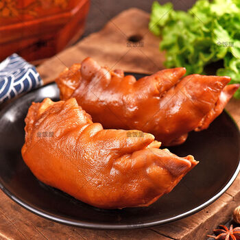 正宗酱猪蹄真空卤味酱猪手猪肉即食猪蹄熟食小吃特产 酱卤猪蹄496g*3