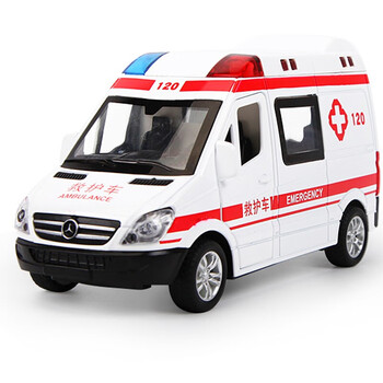 知识花园玩具车儿童汽车玩具警车合金回力车136特种车120救护车8909b