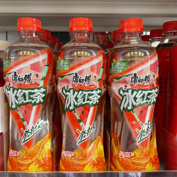 康师傅新品西瓜味冰红茶饮料500ml*1瓶夏日夏天清凉解渴饮品 冰红茶