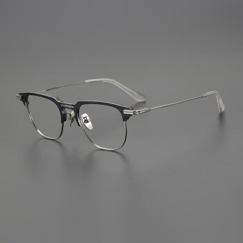CELLI总宽160 日本超轻纯钛眼镜框男大脸眼镜架复古近视眼镜潮大框变色 黑枪色 单买镜框-不配近视镜片