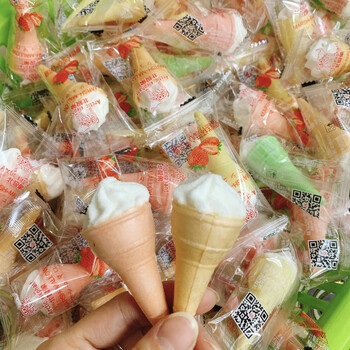 隽辰堂甜筒冰淇淋雪糕杯夹心水果儿童零食棉花糖混合装蛋糕甜品烘培