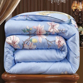 冬天加厚被子棉被冬被双人春秋被芯单人宿舍空调被花开富贵蓝色2002