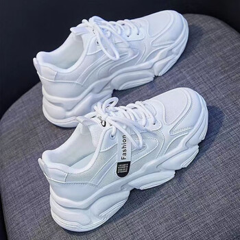 普莉微puliwei老爹女鞋春季新款百搭运动休闲女鞋子超火厚底小白鞋女