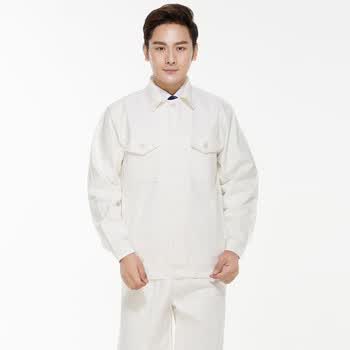 阻燃服焊工工作服套装男防烫专业电焊纯棉秋冬耐磨全棉加厚工装纯白色