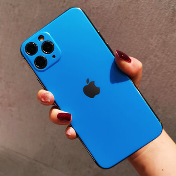 11pro后盖全包改色彩膜max防摔苹果1161寸蓝色后膜升级带摄像头保护