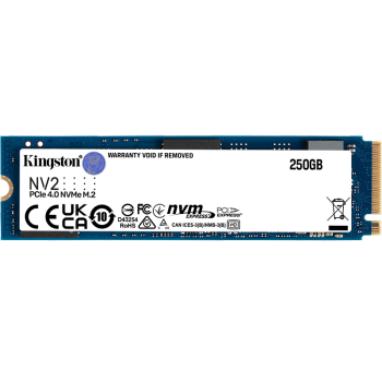 金士顿(Kingston) 250GB SSD固态硬盘 M.2接口(NVMe协议 PCIe 4.0×4)兼容PCIe3.0 适用笔记本台式机 NV2系列
