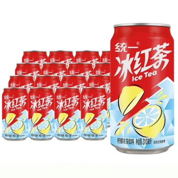 统一食品冰红茶柠檬味茶饮料310ml*12罐24罐好喝不腻易拉罐装 310ml