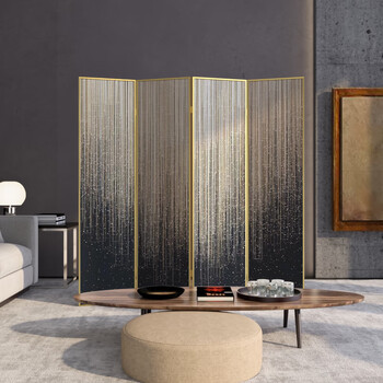 酒店移动式隔断墙可折叠落地免打孔屏风餐厅客厅房间轻奢玄关折屏 45*