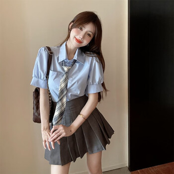 网红直播衣服 直播衣服女主播jk制服套装辣妹纯欲上衣夏空姐上班族