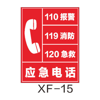 灭火器消防栓报警器指示标识紧急报警器报警电话标识119火警电话提示