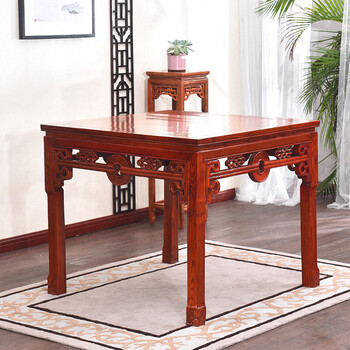 实木中式神台佛堂供桌四件套农村中堂六件套榆木条案几仿古八仙桌 98
