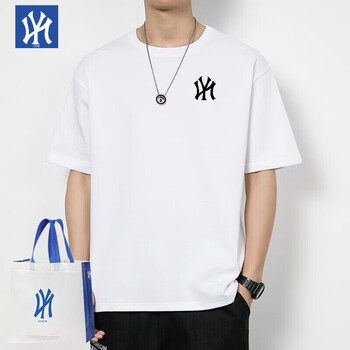 260克重磅棉ny潮牌上衣男装高品质纯棉衣服 白色 3xl【图片 价格 品牌