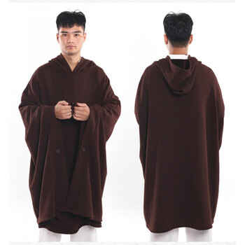 打坐披风禅修斗篷式出家人盖毯僧人僧服居士披肩毯禅意禅修袍男士禅修