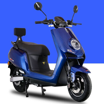 车型72v长跑王电动摩托车电瓶车60v踏板车两轮成人高速电摩 宝蓝色
