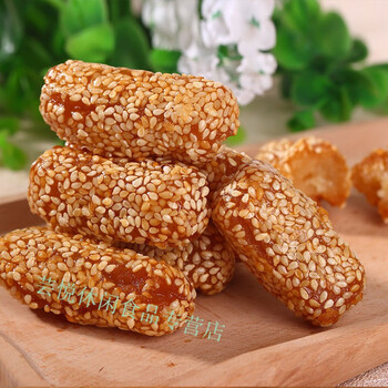 翻花芝麻条开口笑山东特产回民糕点500g-2云舵 清真蜜麻条3斤(1斤1袋)