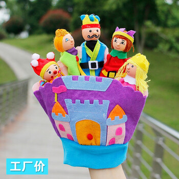 布袋木偶 幼儿园五指手套森林动物指偶手偶亲子教具讲故事游戏布袋