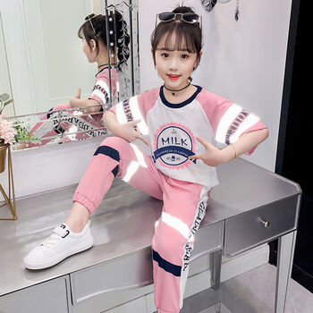 萌恬声女大童套装13到15岁小学生衣服儿童运动装夏季女孩9一12岁小孩