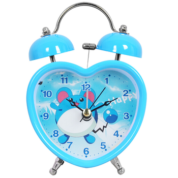 康时达学生电子小闹钟智能光控led钟儿童创意静音钟表c9901 3508蓝色