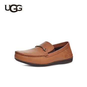 ugg秋季男士单鞋经典舒适平底开车鞋商务时尚休闲皮鞋1119974clthr